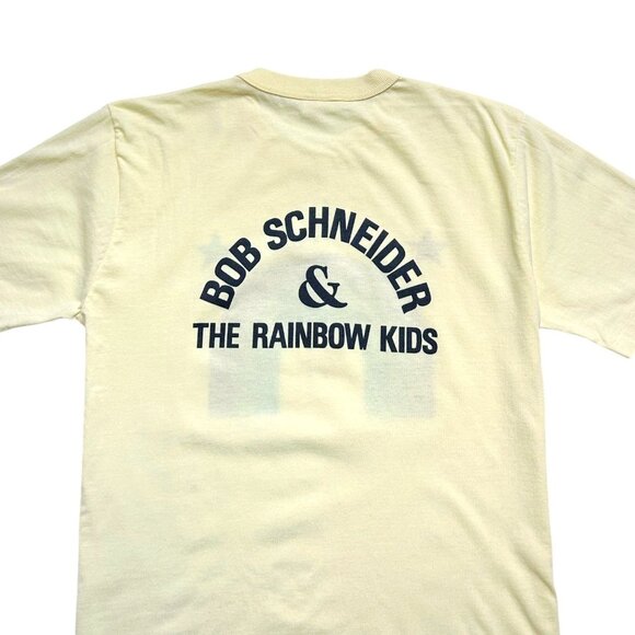 80s Vintage Bob Schneider Rainbow Kids T-shirt Canadian Music Single Stitch. - Picture 4 of 8